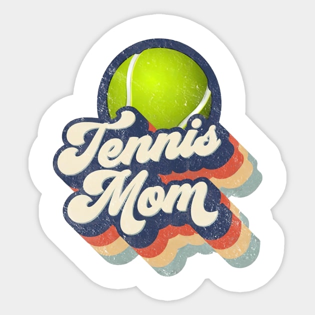 Retro Tennis Mom Mother's Day Sticker by Wonder man 